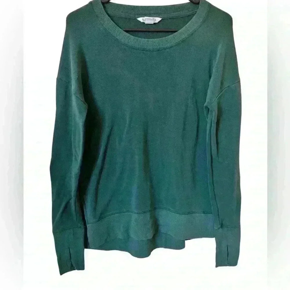Athleta Coaster Luxe Pullover Casual Sweatshirt Green - Picture 2 of 9